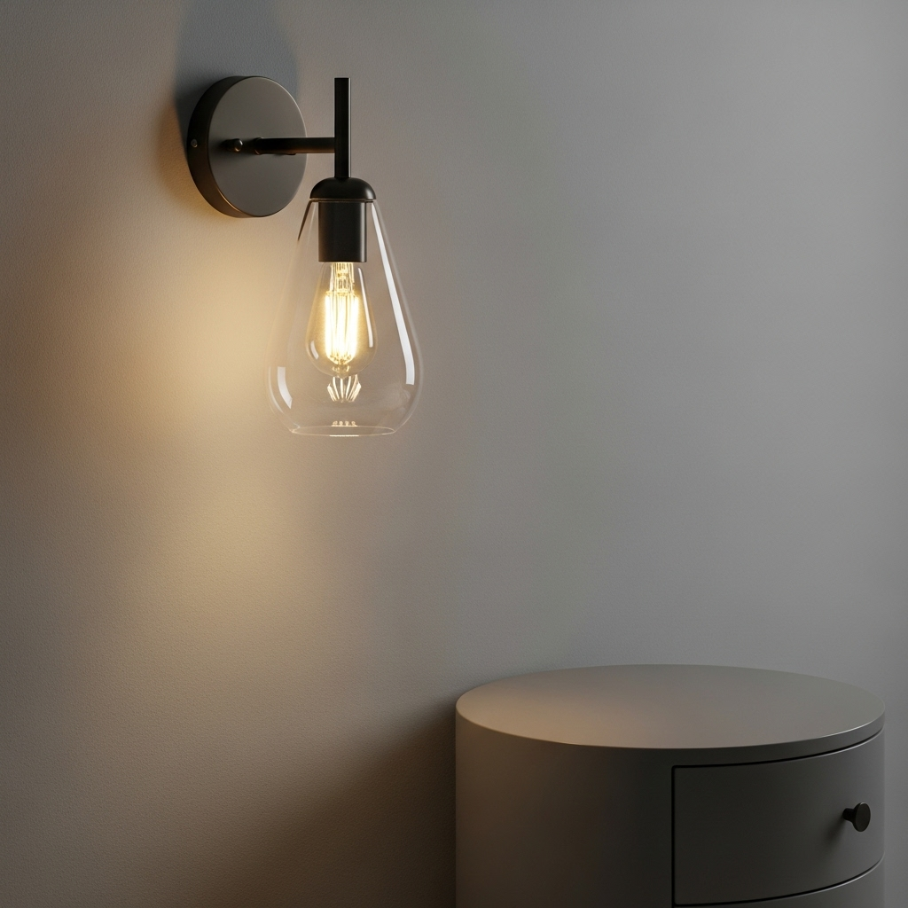 Simple wind mirror front wall lamp