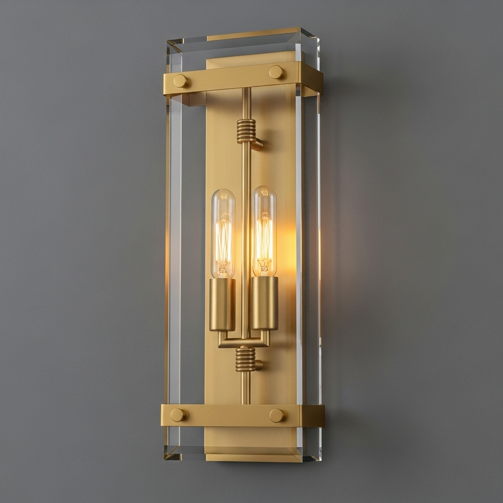 Simple style glass wall lamp
