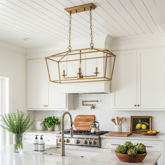 European style all-copper frame chandelier
