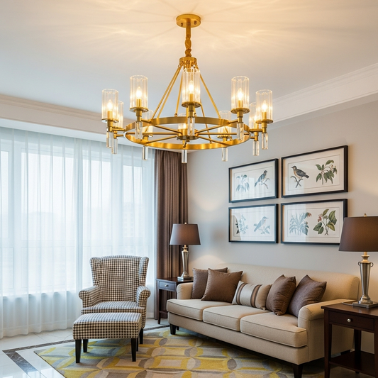 American crystal lamp column chandelier