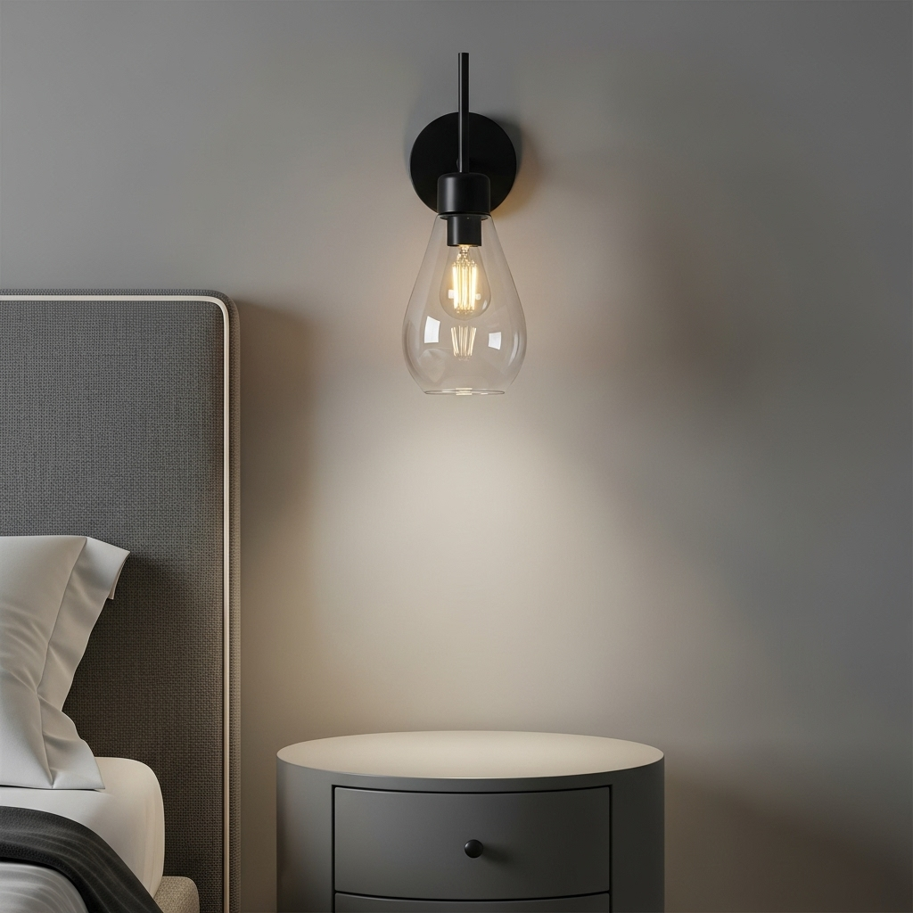Simple wind mirror front wall lamp