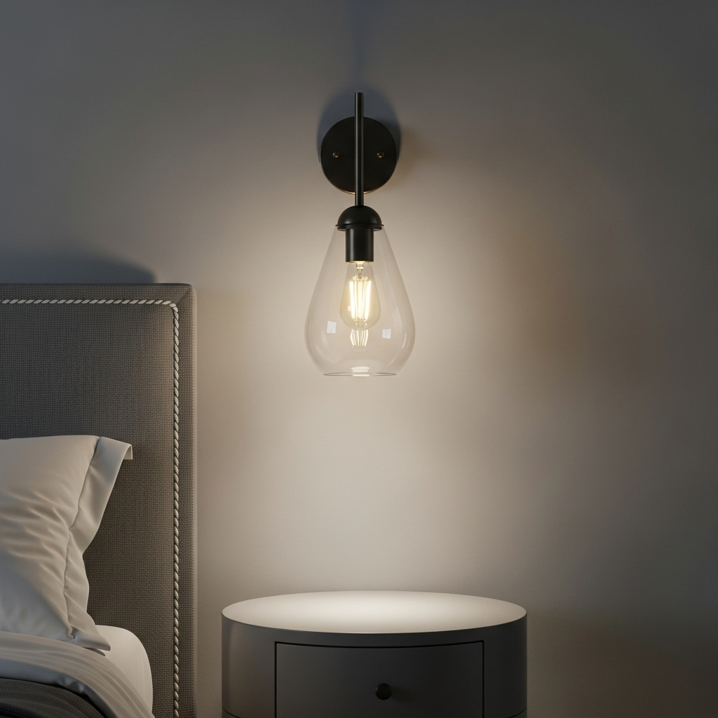 Simple wind mirror front wall lamp