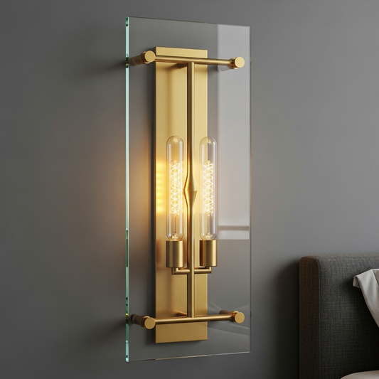 Simple style glass wall lamp