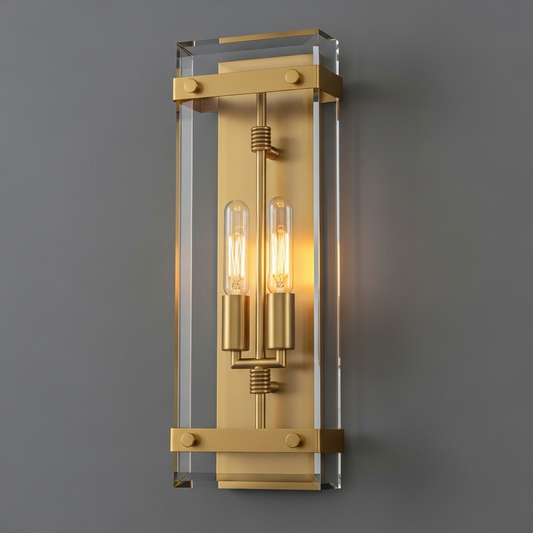Simple style glass wall lamp